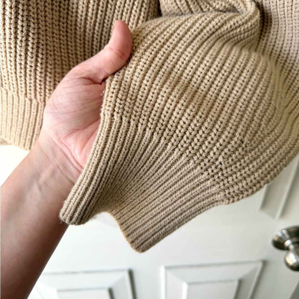 H&M Cream Ribbed V-Neck Button Cardigan - Picture 6 of 6